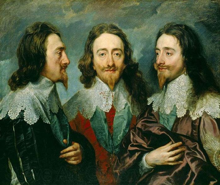 Anthony Van Dyck This triple portrait of King Charles I was sent to Rome for Bernini to model a bust on Norge oil painting art